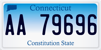 CT license plate AA79696