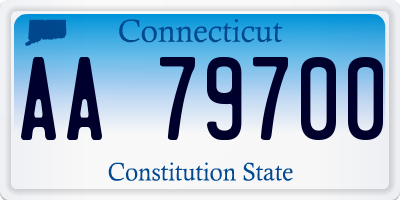 CT license plate AA79700