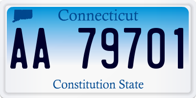 CT license plate AA79701