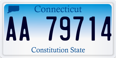 CT license plate AA79714