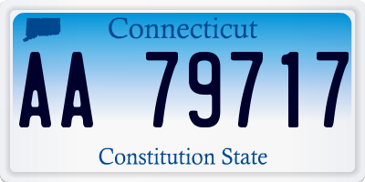 CT license plate AA79717