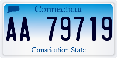 CT license plate AA79719