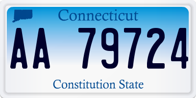 CT license plate AA79724