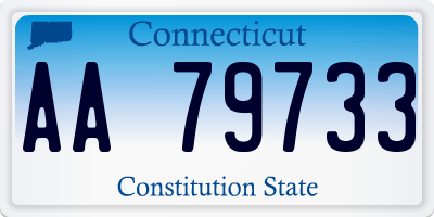 CT license plate AA79733