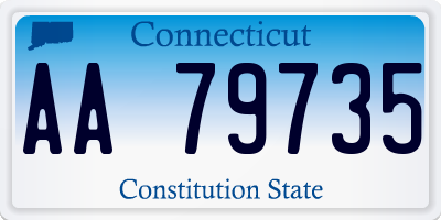 CT license plate AA79735