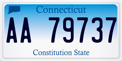 CT license plate AA79737