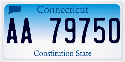 CT license plate AA79750