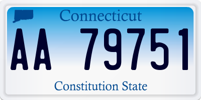 CT license plate AA79751