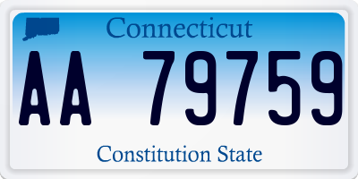 CT license plate AA79759