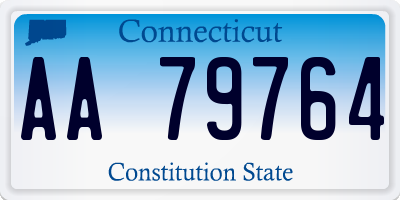CT license plate AA79764