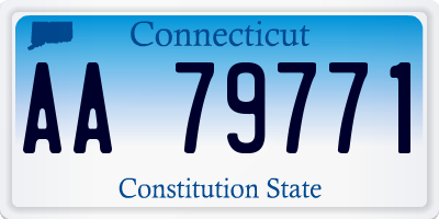 CT license plate AA79771