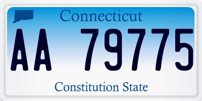 CT license plate AA79775