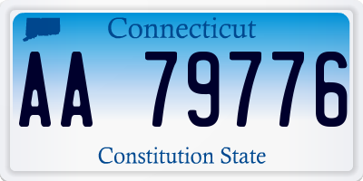 CT license plate AA79776