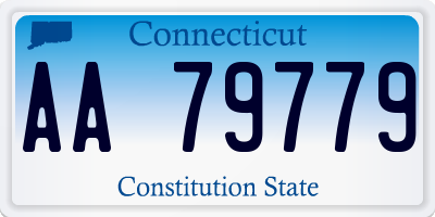 CT license plate AA79779