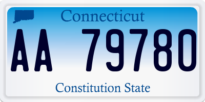 CT license plate AA79780