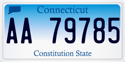 CT license plate AA79785