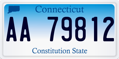 CT license plate AA79812