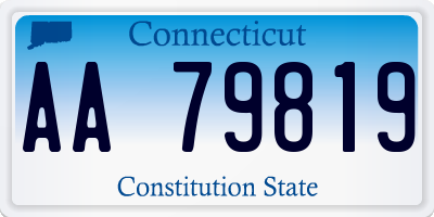 CT license plate AA79819