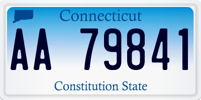 CT license plate AA79841