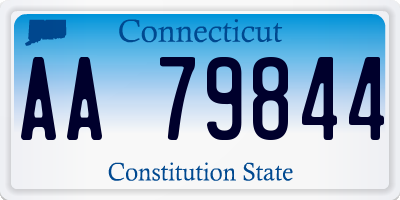 CT license plate AA79844