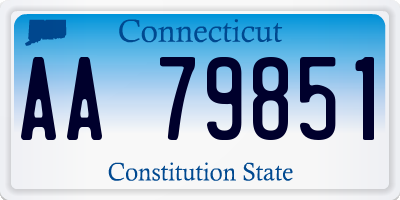 CT license plate AA79851