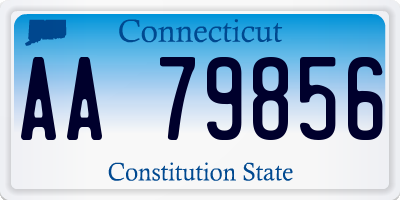 CT license plate AA79856