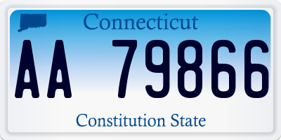 CT license plate AA79866