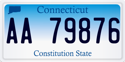 CT license plate AA79876