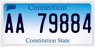 CT license plate AA79884