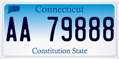 CT license plate AA79888