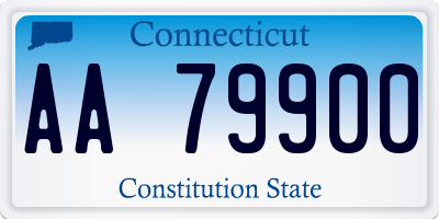 CT license plate AA79900
