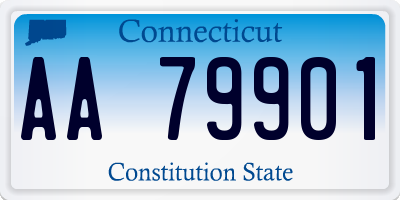 CT license plate AA79901