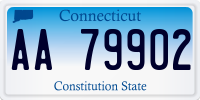 CT license plate AA79902