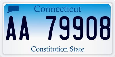 CT license plate AA79908