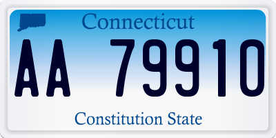 CT license plate AA79910