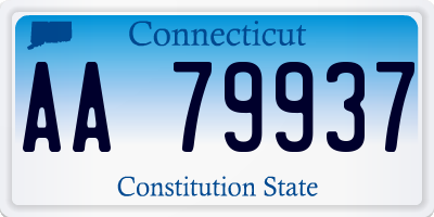 CT license plate AA79937
