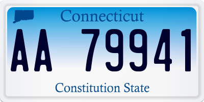 CT license plate AA79941