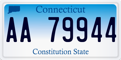 CT license plate AA79944