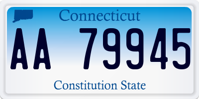 CT license plate AA79945