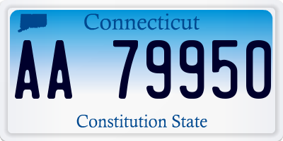 CT license plate AA79950