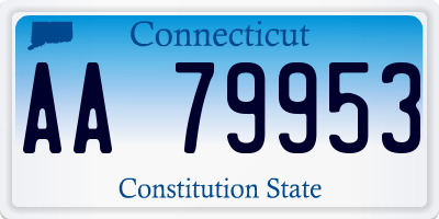 CT license plate AA79953