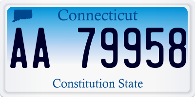 CT license plate AA79958