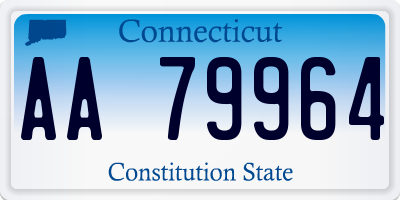 CT license plate AA79964