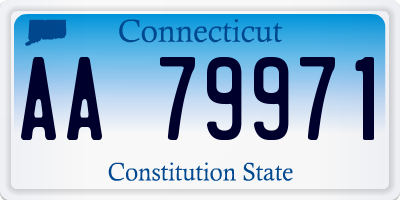 CT license plate AA79971