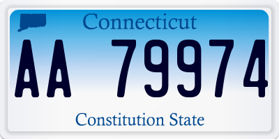 CT license plate AA79974