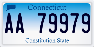 CT license plate AA79979
