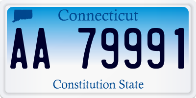 CT license plate AA79991