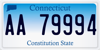 CT license plate AA79994