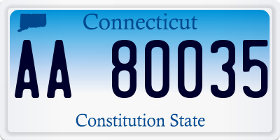 CT license plate AA80035