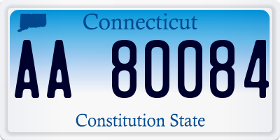 CT license plate AA80084